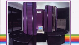 Purple Cray XMP with Mac SE inside