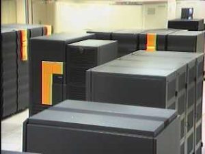 These are the Pittsburgh Supercomputing Center's CRAY J90 systems. L toR Clove, Ginger, and Golem.  Also a T3E.