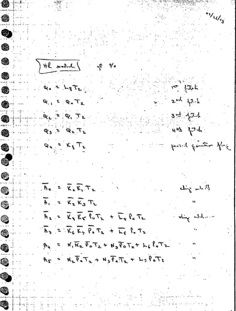Illustration 15: Photocopy of a hand written page of Boolean from Cray 1, S/N 1